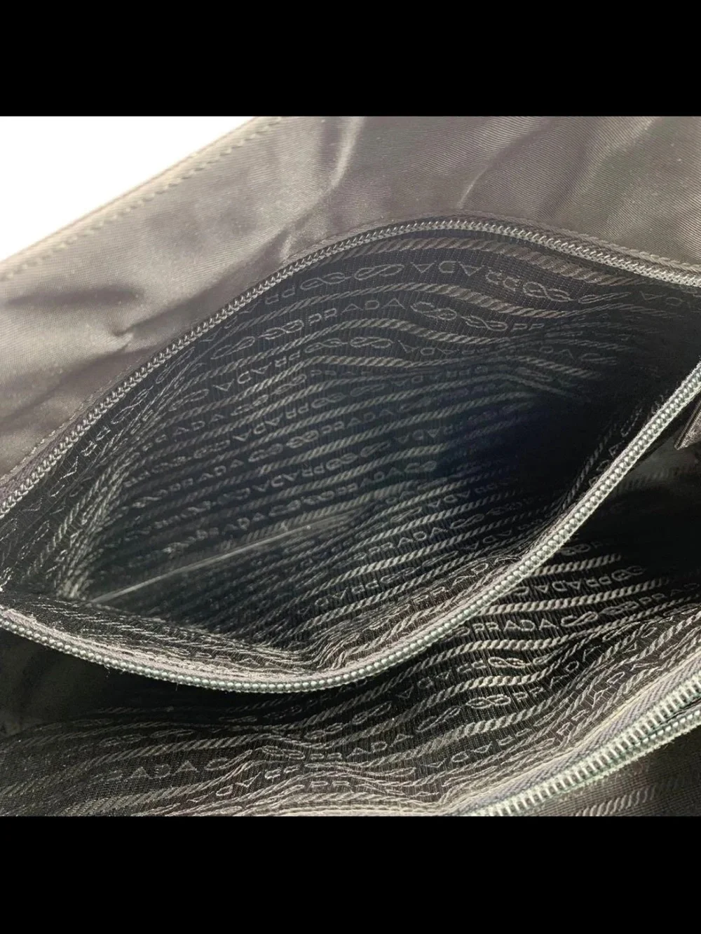 Prada Black Nylon Shopper Tote